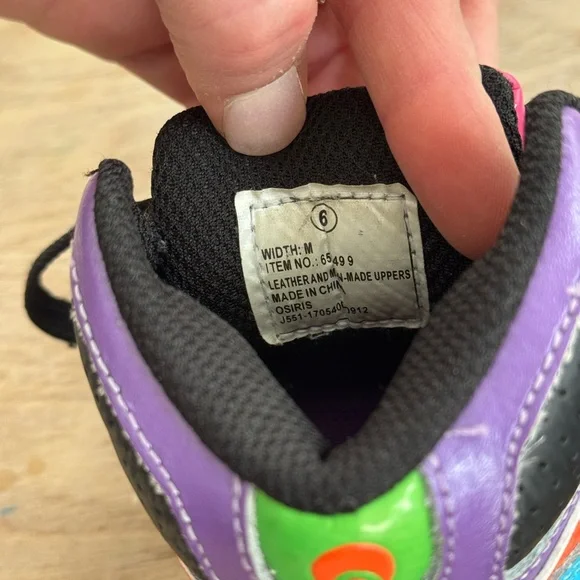 OSIRIS Baby High-Top Skate Sneakers Multicolor Urban Street Style Size 6 - Picture 8 of 8